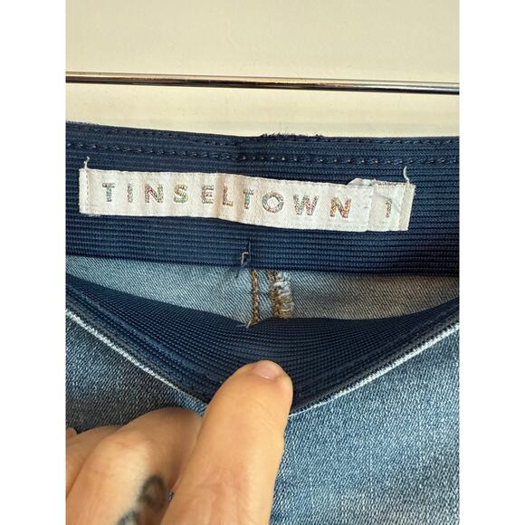 Women's Pull-On Flare Jeggings Size 1 High Waisted Raw Hem - Picture 4 of 4